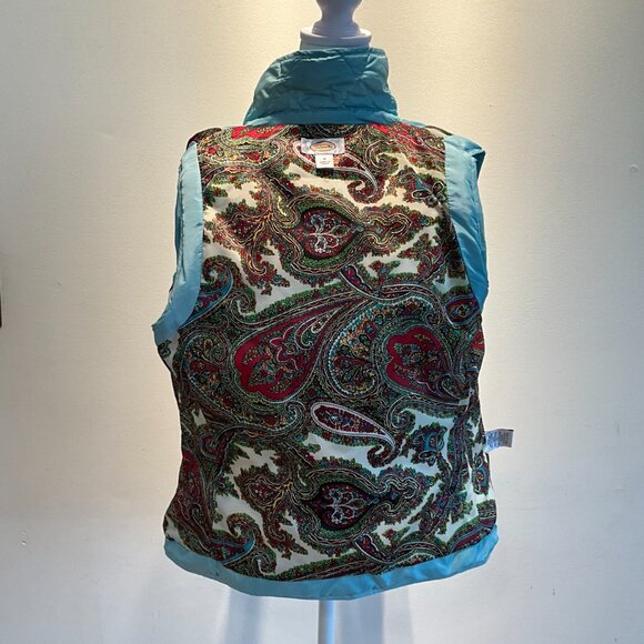 Talbots Puffer Vest with Paisley Inside - Picture 5 of 6